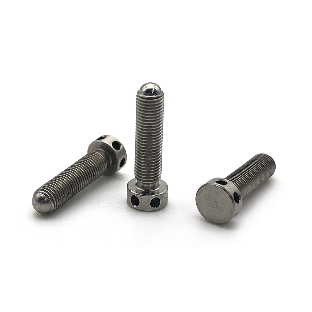 CNC定制非標平頭帶孔螺絲 異型螺栓 異形螺絲 各種螺絲