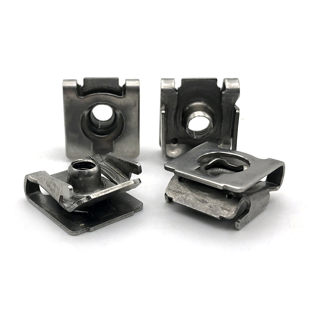 供應五金卡簧插片螺母碳鋼夾片螺母 板簧螺母