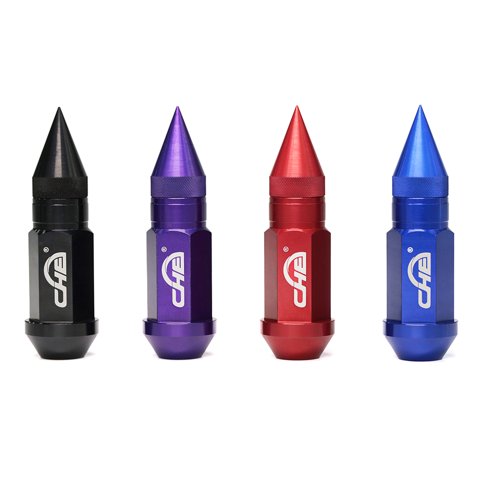 汽車改裝輪胎通用螺帽輪轂改裝尖頭螺絲螺母個性子彈頭輪轂螺母