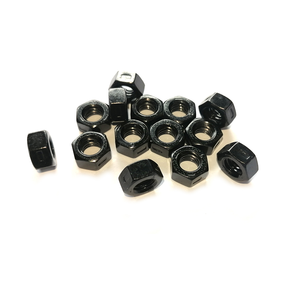 工廠生產8.8級高強度六角螺母 氧化發黑六角螺母加厚螺母 細扣六角螺絲帽定制非標螺母