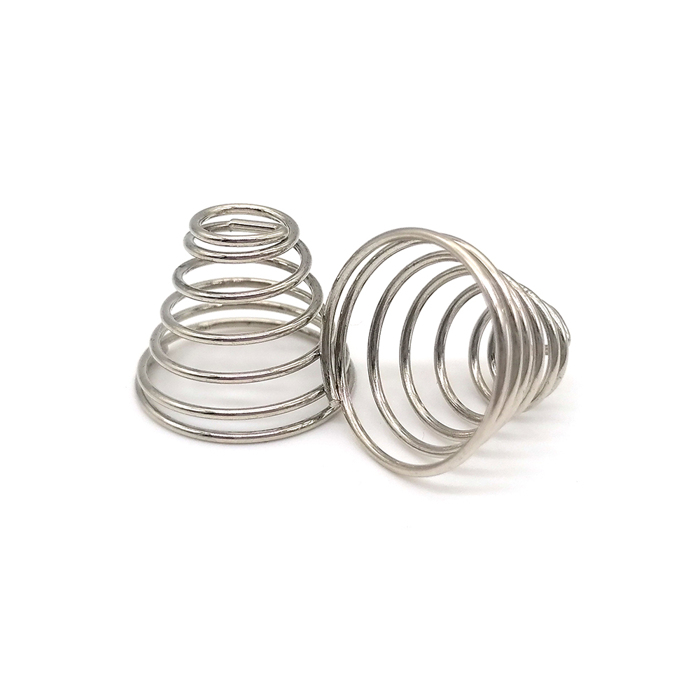 工廠定做接觸開關(guān)頭寶塔簧塔型圓錐形中鼓觸摸感應耐高溫壓縮彈簧定制非標彈簧