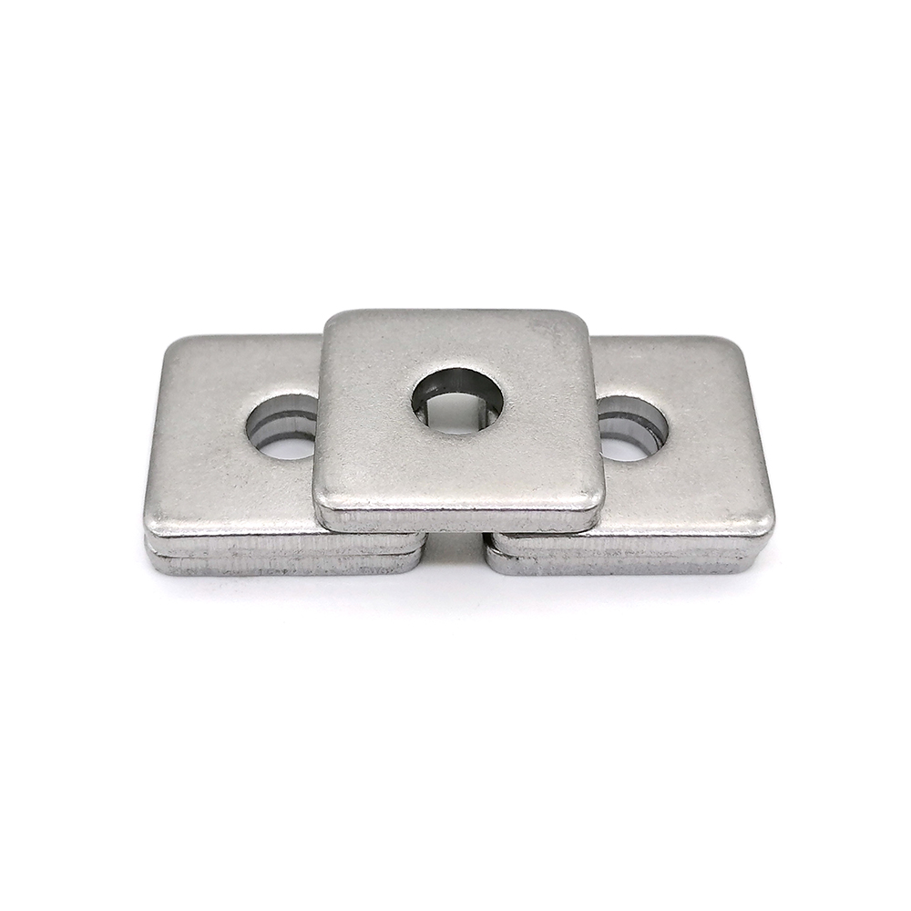 工廠生產(chǎn)鍍鋅方墊加大加厚正方形平墊M6-M14四方墊圈異形墊圈方斜墊圈定制非標墊片