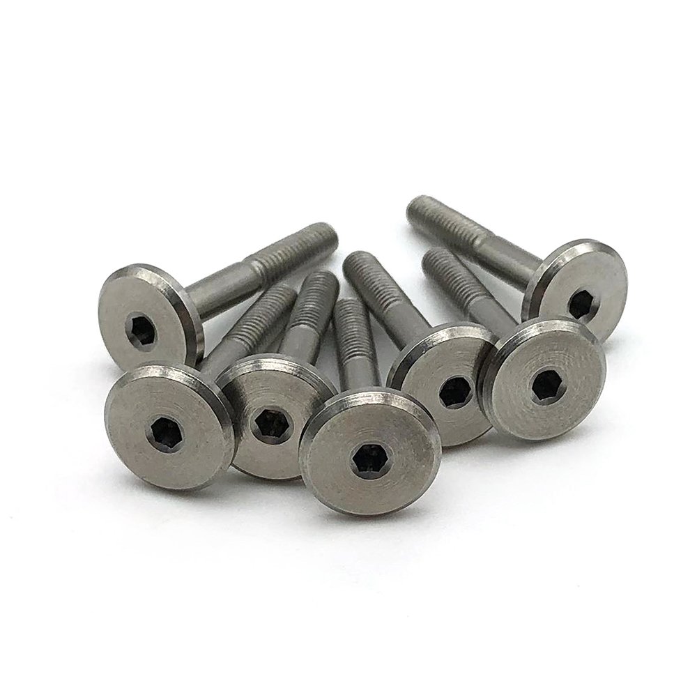 碳鋼鍍鎳平頭倒邊內六角螺絲鍍鎳平頭斜邊內六角螺栓夾板對鎖螺絲