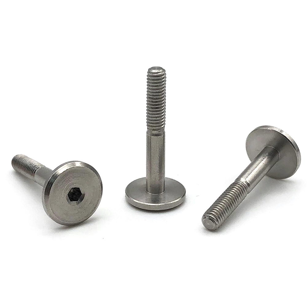 碳鋼鍍鎳平頭倒邊內六角螺絲鍍鎳平頭斜邊內六角螺栓夾板對鎖螺絲