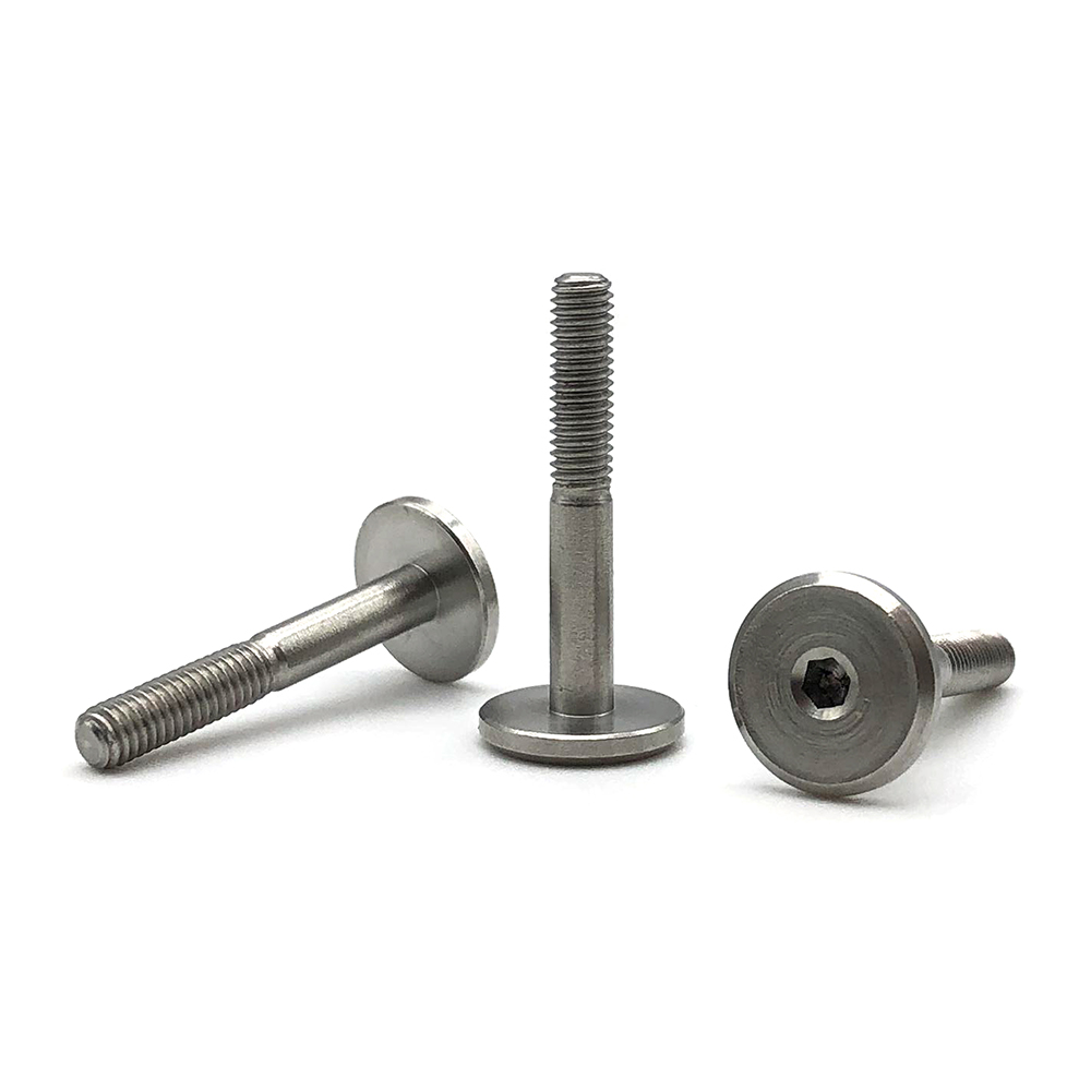 碳鋼鍍鎳平頭倒邊內六角螺絲鍍鎳平頭斜邊內六角螺栓夾板對鎖螺絲