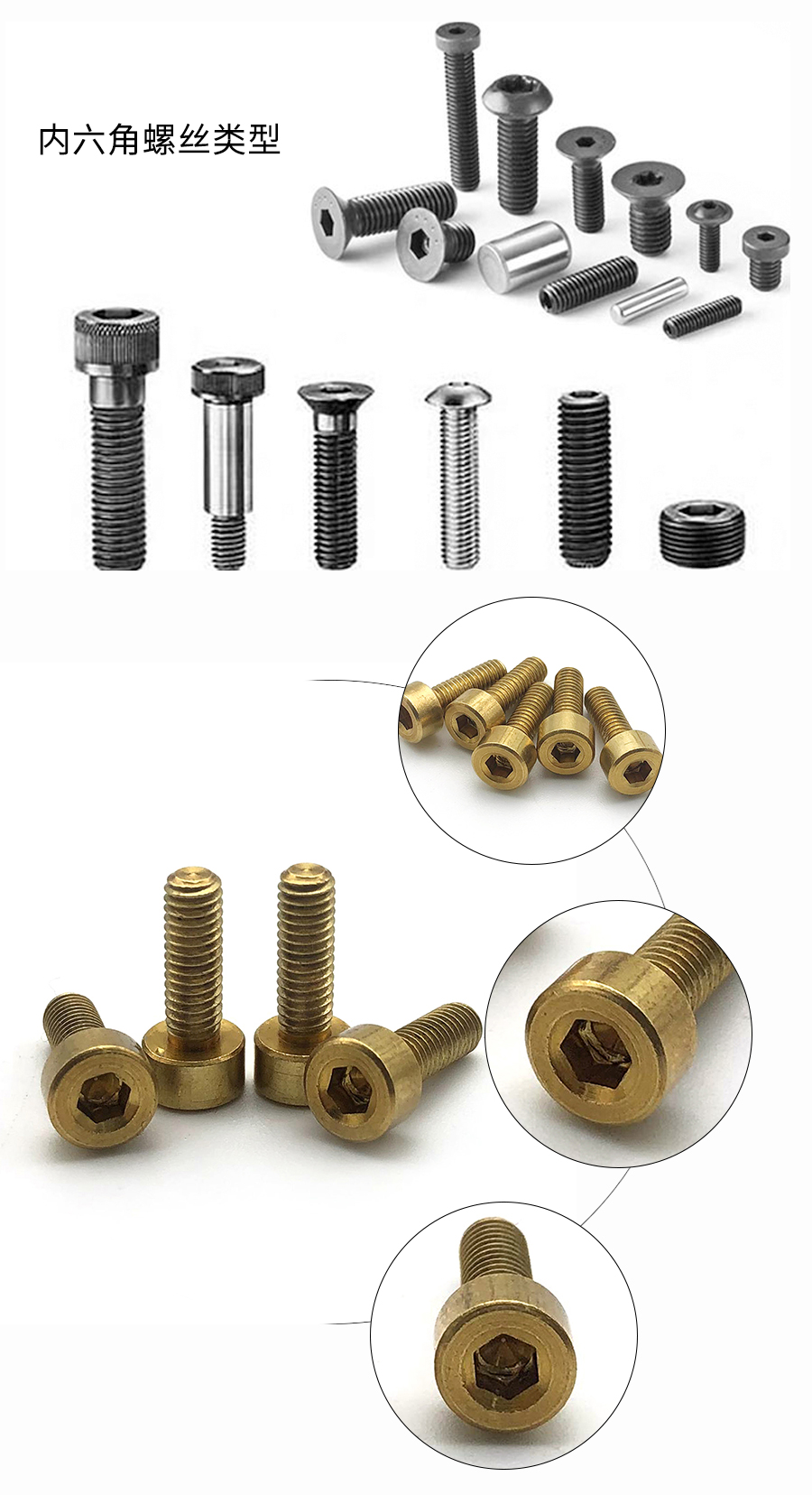 黃銅內六角螺絲 黃銅內六角螺絲